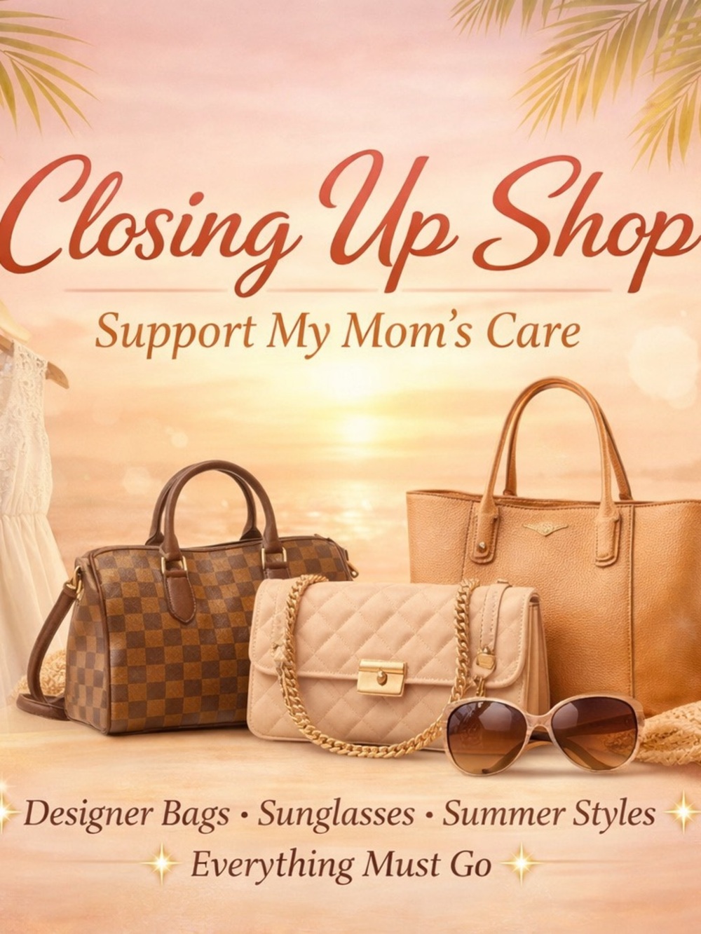 🌞 CLOSET CLEANOUT SALE                🌺 CLOSING UP SHOP — SUMMER       EDITION